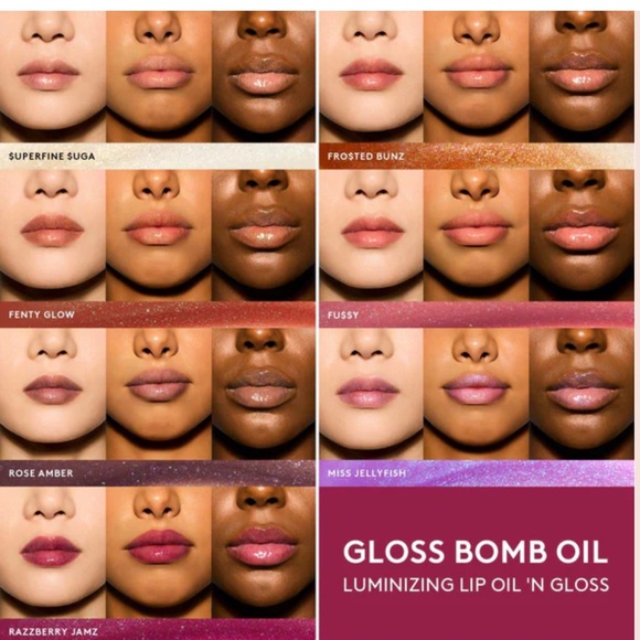 Brand New Fenty Beauty Gloss Bomb Oil in Fu$$y (sparkling, dusty pink) - Picture 3 of 7